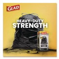 Cleaning & Janitorial Supplies | Glad 78966 Guaranteed Strong 30 in. x 33 in. 1.05 mil 30 Gallon Three-Ply Large Drawstring Trash Bags - Black (168/Carton) image number 4
