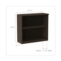  | Alera ALEVA633032ES 31.75 in. x 14 in. x 29.5 in. Valencia Series 2-Shelf Bookcase - Espresso image number 6