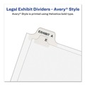 Office Jansan | Avery 01403 11 in. x 8.5 in. 26-Tab Avery Style C Preprinted Legal Exhibit Side Tab Index Dividers - White (25/Pack) image number 3