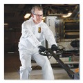 Bib Overalls | Ansell KCC 46115 A30 Elastic-Back and Cuff Hooded Coveralls - Double Extra Large, White (25/Carton) image number 3