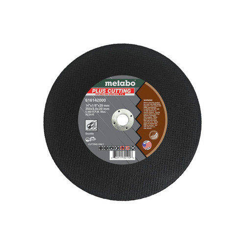 Grinding, Sanding, Polishing Accessories | Metabo 616142000 14 in. x 1/8 in. AC24R Type 1 Cutting Wheel (10-Pack) image number 0