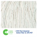 Cleaning & Janitorial Supplies | Boardwalk BWK502WHCT Super Loop Wet Mop Head with Cotton/Synthetic Fiber and 5 in. Headband - Medium, White (12/Carton) image number 10