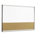 Bulletin Boards | Quartet ARCCB3018 30 in. x 18 in. ARC Frame Cubicle Combo Dry Erase/Cork Bulletin Board - Tan/White Surface/Satin Aluminum Frame image number 1