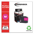  | Innovera IVRLC103M Remanufactured 600-Page High-Yield Ink for Brother LC103M - Magenta image number 2