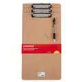  | Universal UNV05563 1/2 in. Clip Capacity Hardboard Clipboard for 8.5 in. x 14 in. Sheets - Brown (6/Pack) image number 1