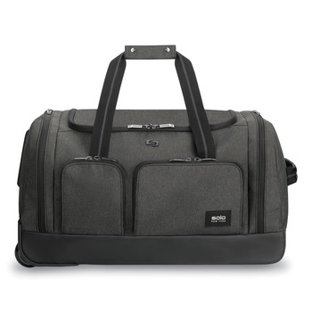 SOLO 12 in. x 10.5 in. x 10.5 in. Leroy Polyester Rolling Duffel Fits Devices Up to 15.6 in. - Gray