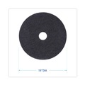 Cleaning Cloths | Boardwalk BWK4019BLA 19 in. Diameter Stripping Floor Pads - Black (5/Carton) image number 2