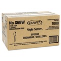  | Dart S6BW Style Setter Mediumweight Plastic Teaspoons - White (1000/Carton) image number 2
