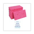 Cleaning & Janitorial Supplies | Boardwalk A21BWK 0.9 in. Thick 3.6 in. x 6.5 in. Cellulose Sponges - Small, Pink (2/Pack, 24 Packs/Carton) image number 6