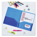 | Avery 47811 11 in. x 8.5 in. 20 Sheet Capacity 2-Pocket Plastic Folder - Translucent Blue image number 5