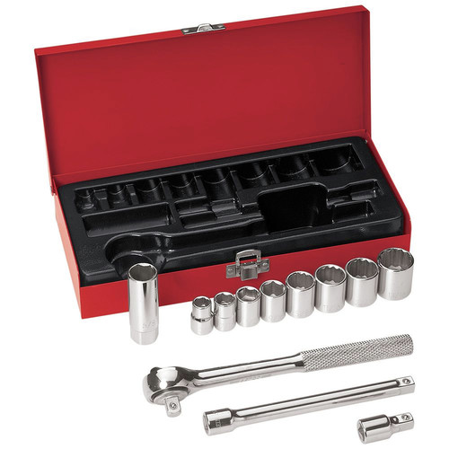 Klein Tools 65504 12-Piece 3/8 in. Drive Socket Wrench Set image number 0