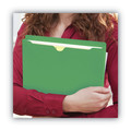 File Folders | Smead 75563 Straight Tab Letter Size Colored File Jackets with Reinforced Double-Ply Tab - Green (50/Box) image number 4