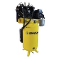 Stationary Air Compressors | EMAX ES07V080V1 E350 Series 7.5 HP 80 gal. Industrial 2 Stage V4 Pressure Lubricated Single Phase 31 CFM @100 PSI Patented SILENT Air Compressor image number 0