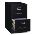  | Alera 25475 18 in. x 25 in. x 28.38 in. Economy Vertical File with 2 Legal Size File Drawers - Black image number 2