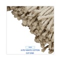 | Boardwalk BWK324C 24 oz. Premium Saddleback Head Cotton Fiber Mop Head - White (12/Carton) image number 6