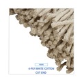 Office Jansan | Boardwalk BWK324C 24 oz. Premium Saddleback Head Cotton Fiber Mop Head - White (12/Carton) image number 6