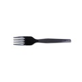  | Dixie FM507 Heavy Mediumweight Plastic Fork - Black (1000/Carton) image number 0