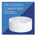 Paper Towels and Napkins | Scott 09608 Essential 20 in. x 6 in. x 11 in. Coreless Twin Jumbo Roll Tissue Dispenser - Black image number 4
