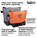 Klein Tools 55470 2-Piece Stand-Up Zipper Tool Bag Set - Orange/Black, Gray/Black image number 6