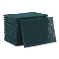 Sponges & Scrubbers | Boardwalk 86LGI 6 in. x 9 in. Heavy-Duty Scour Pad - Green (15/Carton) image number 0