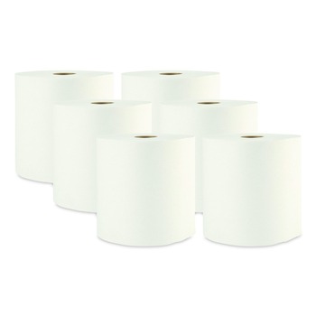 Boardwalk BWK35XTRA 1-Ply 8 in. x 800 ft. Xtra Roll Towels - White (6 Rolls/Carton)