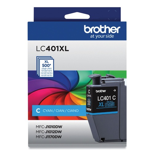 Ink & Toner | Brother LC401XLCS LC401XLCS 500 Page-Yield High-Yield Ink - Cyan image number 0