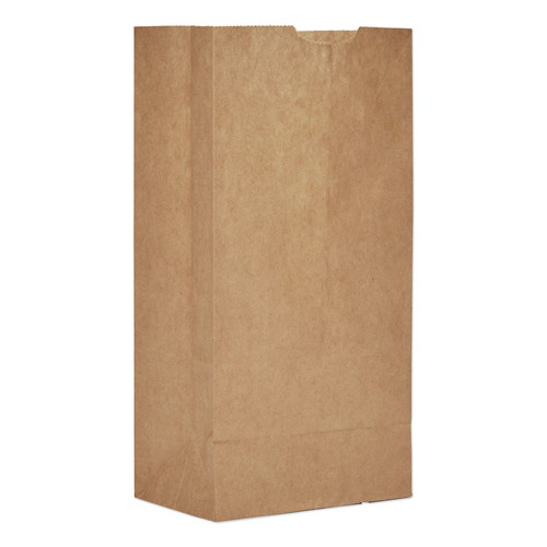 Bulk Savings Pricing 2 | Ross & Wallace Paper Products 130304500PK/BL 5 in. x 3.13 in. x 9.88 in. #4 Size Extra-Heavy-Duty Grocery Paper Bags - Kraft (500/Bundle) image number 0