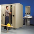  | Tennsco SRS-721872-A-MGY 72 in. x 18 in. x 72 in. 16 Box Compartments and Coat Bar - Medium Gray image number 1