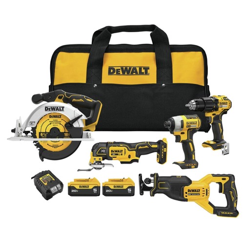 Combo Kits | Factory Reconditioned Dewalt DCK530P2R 20V MAX Brushless Lithium-Ion Cordless 5-Tool Combo Kit (5 Ah) image number 0