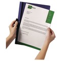 Office Jansan | Durable 221428 Holds 60 Pages Letter Vinyl Duraclip Report Cover with Clip  - Clear/Navy (25/Box) image number 2