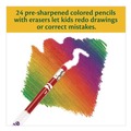 Bulk Savings Pricing 2 | Crayola 682424 3.3 millimeter 2B Erasable Color Pencil - Assorted Lead and Barrel Colors (24/Box) image number 3