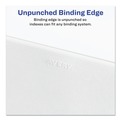 Office Jansan | Avery 01401 Avery Style Legal 26-Tab Side Tab A Preprinted Exhibit 11 in. x 8.5 in. Index Dividers - White (25/Pack) image number 5