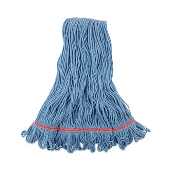 Boardwalk 1 in. Super Loop Cotton/Synthetic Fiber Wet Mop Head - Large, Blue (12/Carton)