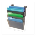  | Deflecto 73502RT DocuPocket 3 Sections 3-Pocket 13 in. x 7 in. x 20 in. File Partition Set - Letter Size, Smoke (3/Set) image number 7