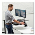  | Fellowes Mfg Co. 8081501 Lotus RT 48 in. x 30 in. x 42.2 in. - 49.2 in. Sit-Stand Workstation - Black image number 6