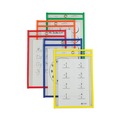  | C-Line 41610 6 in. x 9 in. Reusable Dry Erase Pockets - Assorted Primary Colors (10/Pack) image number 1