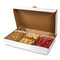 Food Service | AmerCareRoyal CCBFP21133 13 in. x 21 in. x 3 in. Paper Catering Boxes - White (50/Carton) image number 2