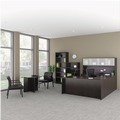  | Alera ALEVA227236ES Valencia Series 71 in. x 41.38 in. x 29.63 in. Bow Front Desk Shell - Espresso image number 4