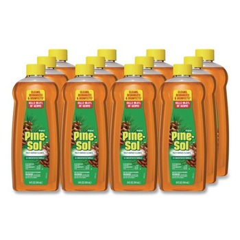 Pine-Sol 14 oz. Bottle Multi-Surface Concentrated Disinfectant Cleaner - Pine Scent (12/Carton)