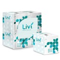 Cleaning & Janitorial Supplies | Livi Ultra Premium 192101 2-Ply Cube Box Facial Tissue - White (6 Packs/Carton) image number 2