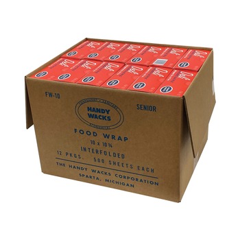 Handy Wacks 10.75 in. x 10 in. Interfolded Food Wrap Deli Sheets (12/Carton)