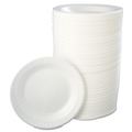 Dart 10PWQR Quiet Classic Laminated Foam Dinnerware, Plate, 10 1/4-in, White - (4 Packs/Carton, 125/Pack) image number 1