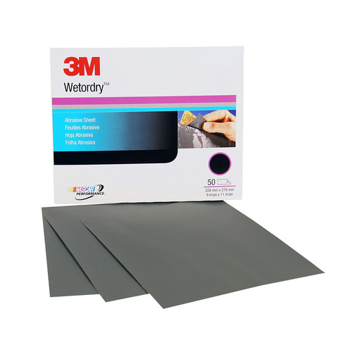 Grinding Sanding Polishing Accessories | 3M 2037 Imperial Wetordry Sheet 9 in. x 11 in. P500A (50-Pack) image number 0
