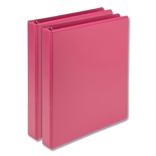 Binders | Samsill U86376 Earth's Choice Biobased Durable Fashion View Binder, 3 Rings, 1-in Capacity, 11 X 8.5, Berry, 2/pack image number 0