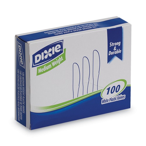 Cutlery | Dixie KM207 Heavy Mediumweight Plastic Knife (100/Box) image number 0