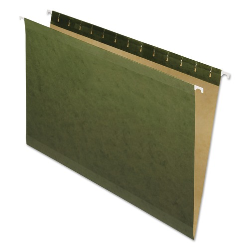 Bulk Savings Pricing 2 | Pendaflex 04153 Straight Tabs Legal Size Reinforced Hanging File Folders - Standard Green (25/Box) image number 0