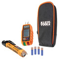 Detection Tools | Klein Tools RT250KIT Premium Dual-Range NCVT and GFCI Receptacle Electrical Test Kit image number 0