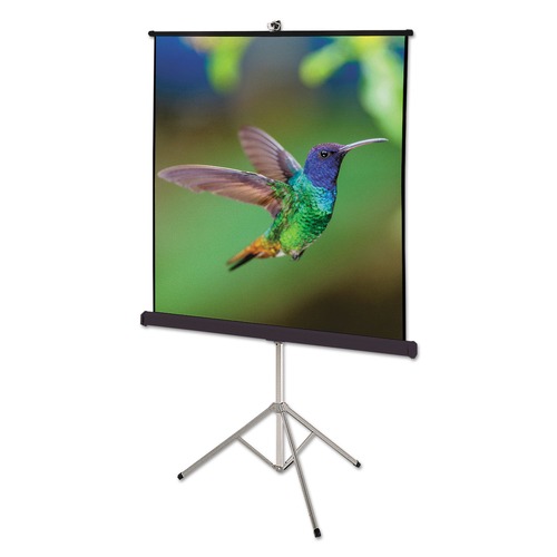 Office Jansan | Quartet 570S 70 in. x 70 in. Portable Tripod Projection Screen - White Matte Finish image number 0