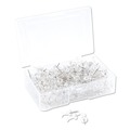 Office Jansan | U Brands 3088U06-24 0.44 in. Standard Push Pins - Clear Head/Silver Pin (200/Pack) image number 0