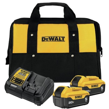 Factory Reconditioned Dewalt DCB205-2CKR 20V MAX 5 Ah Lithium-Ion Batteries and 12V MAX - 20V MAX Charger Starter Kit